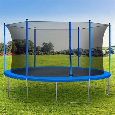 Frames feature reinforced T-sockets at each leg and enclosure joint to increase frame stability and prevent structural twisting. . Trampoline walmart